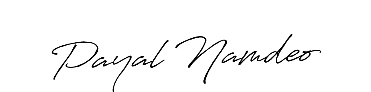 Also You can easily find your signature by using the search form. We will create Payal Namdeo name handwritten signature images for you free of cost using Antro_Vectra_Bolder sign style. Payal Namdeo signature style 7 images and pictures png