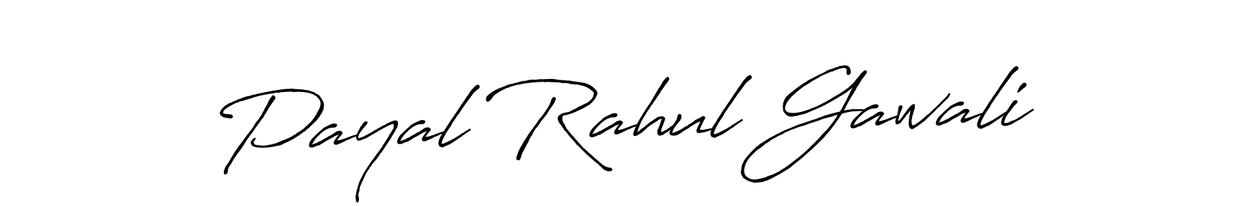 Also we have Payal Rahul Gawali name is the best signature style. Create professional handwritten signature collection using Antro_Vectra_Bolder autograph style. Payal Rahul Gawali signature style 7 images and pictures png