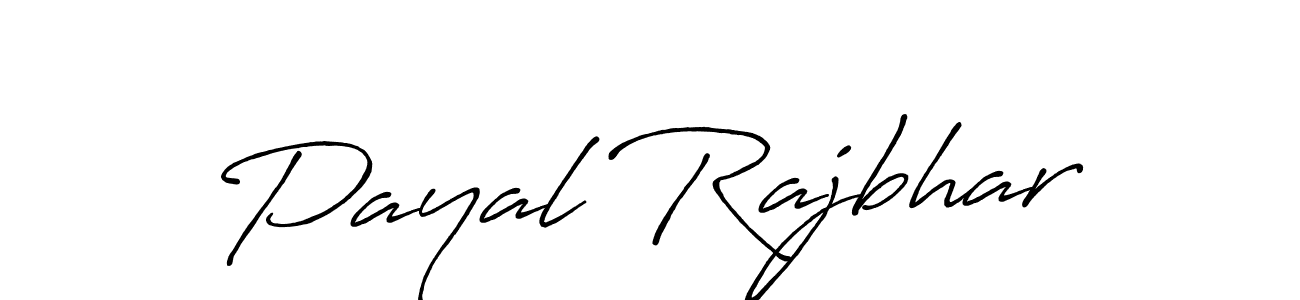 How to make Payal Rajbhar name signature. Use Antro_Vectra_Bolder style for creating short signs online. This is the latest handwritten sign. Payal Rajbhar signature style 7 images and pictures png