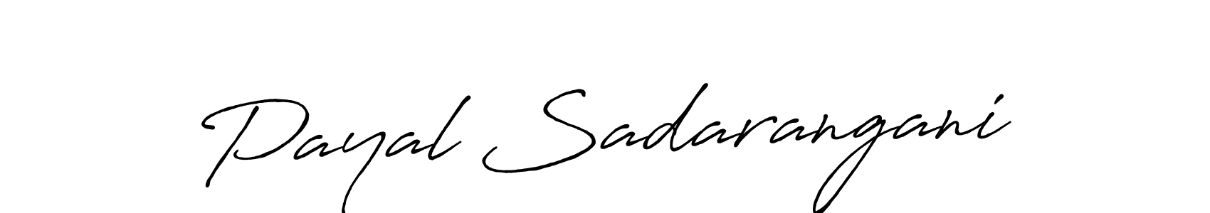 How to make Payal Sadarangani name signature. Use Antro_Vectra_Bolder style for creating short signs online. This is the latest handwritten sign. Payal Sadarangani signature style 7 images and pictures png