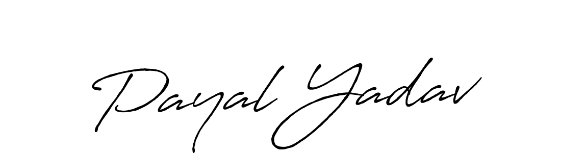 Create a beautiful signature design for name Payal Yadav. With this signature (Antro_Vectra_Bolder) fonts, you can make a handwritten signature for free. Payal Yadav signature style 7 images and pictures png