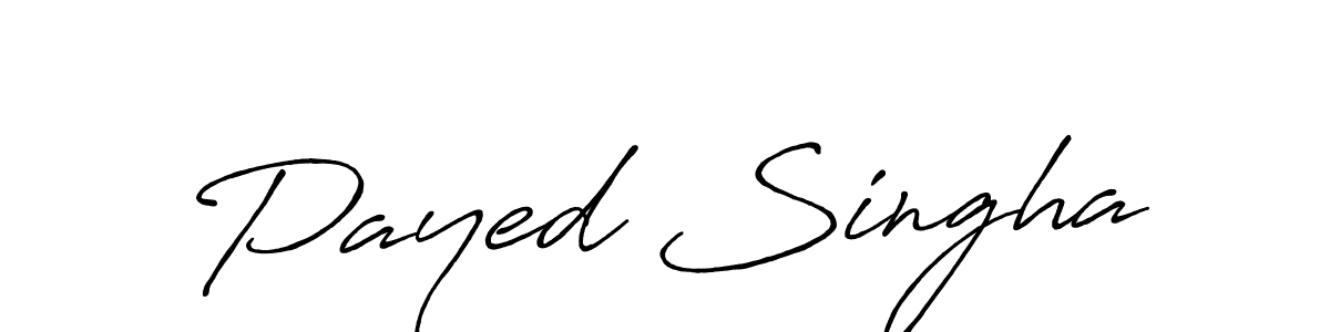 Use a signature maker to create a handwritten signature online. With this signature software, you can design (Antro_Vectra_Bolder) your own signature for name Payed Singha. Payed Singha signature style 7 images and pictures png