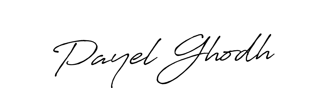 Payel Ghodh stylish signature style. Best Handwritten Sign (Antro_Vectra_Bolder) for my name. Handwritten Signature Collection Ideas for my name Payel Ghodh. Payel Ghodh signature style 7 images and pictures png