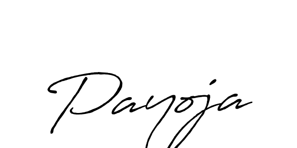 How to make Payoja name signature. Use Antro_Vectra_Bolder style for creating short signs online. This is the latest handwritten sign. Payoja signature style 7 images and pictures png