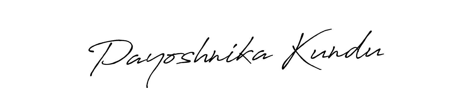 Use a signature maker to create a handwritten signature online. With this signature software, you can design (Antro_Vectra_Bolder) your own signature for name Payoshnika Kundu. Payoshnika Kundu signature style 7 images and pictures png