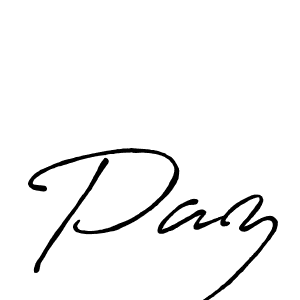 How to make Paz name signature. Use Antro_Vectra_Bolder style for creating short signs online. This is the latest handwritten sign. Paz signature style 7 images and pictures png