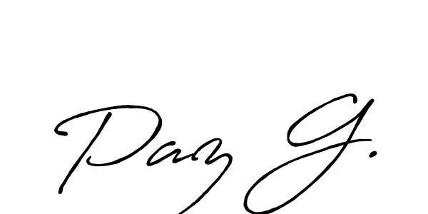 How to make Paz G. signature? Antro_Vectra_Bolder is a professional autograph style. Create handwritten signature for Paz G. name. Paz G. signature style 7 images and pictures png