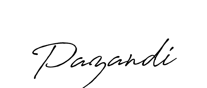 Use a signature maker to create a handwritten signature online. With this signature software, you can design (Antro_Vectra_Bolder) your own signature for name Pazandi. Pazandi signature style 7 images and pictures png