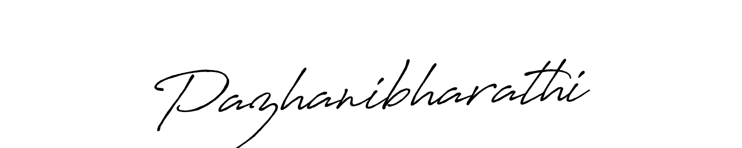 Use a signature maker to create a handwritten signature online. With this signature software, you can design (Antro_Vectra_Bolder) your own signature for name Pazhanibharathi. Pazhanibharathi signature style 7 images and pictures png