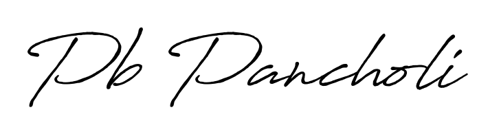 Discover the perfect balance of readability and style for Pb Pancholi with Antro_Vectra_Bolder font. Create your dream signature today. Pb Pancholi signature style 7 images and pictures png