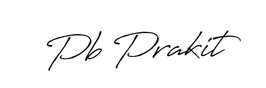 Create a beautiful signature design for name Pb Prakit. With this signature (Antro_Vectra_Bolder) fonts, you can make a handwritten signature for free. Pb Prakit signature style 7 images and pictures png