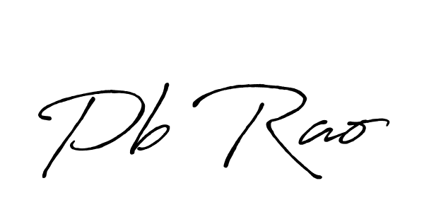 Pb Rao stylish signature style. Best Handwritten Sign (Antro_Vectra_Bolder) for my name. Handwritten Signature Collection Ideas for my name Pb Rao. Pb Rao signature style 7 images and pictures png