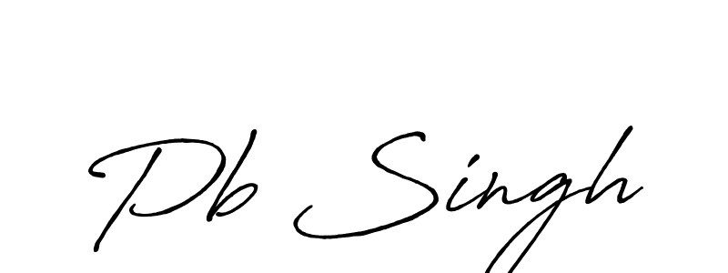 Create a beautiful signature design for name Pb Singh. With this signature (Antro_Vectra_Bolder) fonts, you can make a handwritten signature for free. Pb Singh signature style 7 images and pictures png