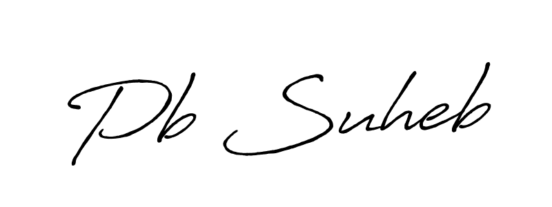 Similarly Antro_Vectra_Bolder is the best handwritten signature design. Signature creator online .You can use it as an online autograph creator for name Pb Suheb. Pb Suheb signature style 7 images and pictures png