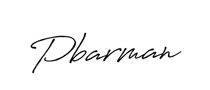 Design your own signature with our free online signature maker. With this signature software, you can create a handwritten (Antro_Vectra_Bolder) signature for name Pbarman. Pbarman signature style 7 images and pictures png