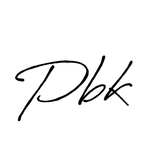 Design your own signature with our free online signature maker. With this signature software, you can create a handwritten (Antro_Vectra_Bolder) signature for name Pbk. Pbk signature style 7 images and pictures png