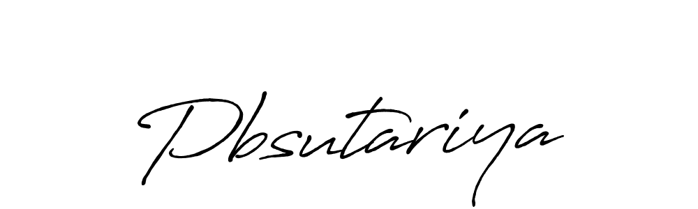 if you are searching for the best signature style for your name Pbsutariya. so please give up your signature search. here we have designed multiple signature styles  using Antro_Vectra_Bolder. Pbsutariya signature style 7 images and pictures png