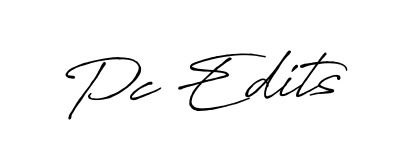 You should practise on your own different ways (Antro_Vectra_Bolder) to write your name (Pc Edits) in signature. don't let someone else do it for you. Pc Edits signature style 7 images and pictures png