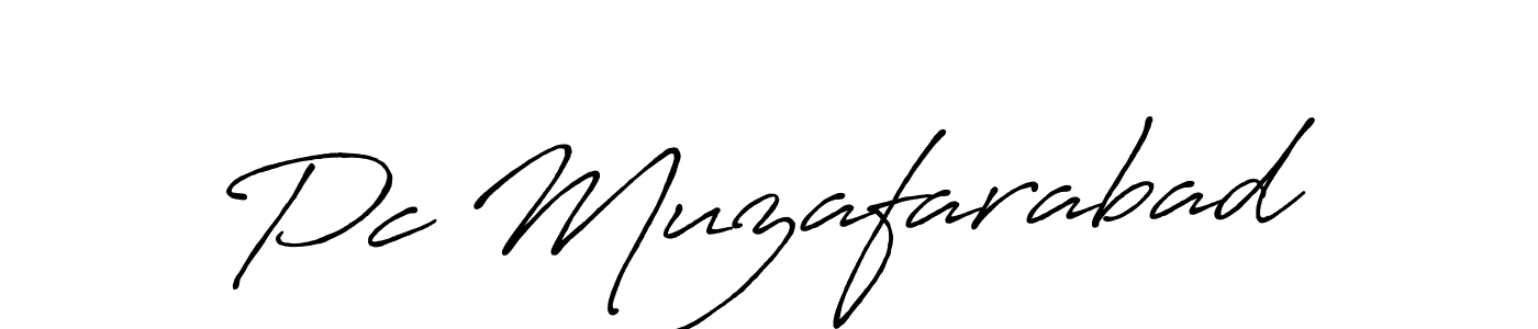 Also we have Pc Muzafarabad name is the best signature style. Create professional handwritten signature collection using Antro_Vectra_Bolder autograph style. Pc Muzafarabad signature style 7 images and pictures png