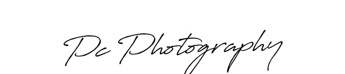 Use a signature maker to create a handwritten signature online. With this signature software, you can design (Antro_Vectra_Bolder) your own signature for name Pc Photography. Pc Photography signature style 7 images and pictures png