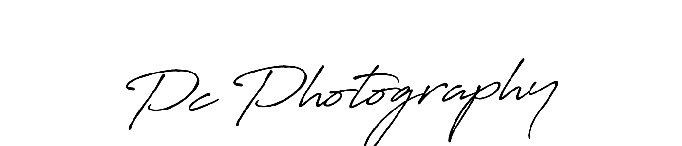 Use a signature maker to create a handwritten signature online. With this signature software, you can design (Antro_Vectra_Bolder) your own signature for name Pc Photography. Pc Photography signature style 7 images and pictures png