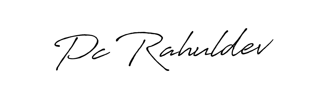 Design your own signature with our free online signature maker. With this signature software, you can create a handwritten (Antro_Vectra_Bolder) signature for name Pc Rahuldev. Pc Rahuldev signature style 7 images and pictures png