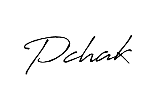How to make Pchak name signature. Use Antro_Vectra_Bolder style for creating short signs online. This is the latest handwritten sign. Pchak signature style 7 images and pictures png