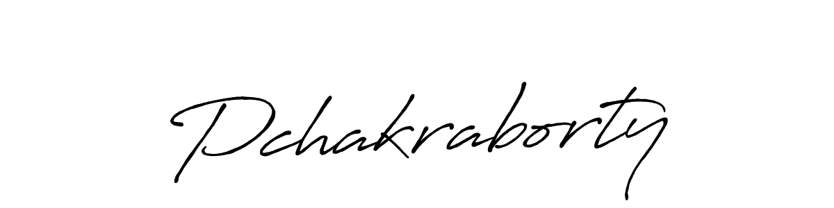 Pchakraborty stylish signature style. Best Handwritten Sign (Antro_Vectra_Bolder) for my name. Handwritten Signature Collection Ideas for my name Pchakraborty. Pchakraborty signature style 7 images and pictures png