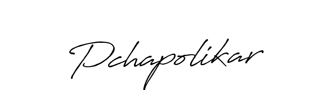 How to make Pchapolikar name signature. Use Antro_Vectra_Bolder style for creating short signs online. This is the latest handwritten sign. Pchapolikar signature style 7 images and pictures png