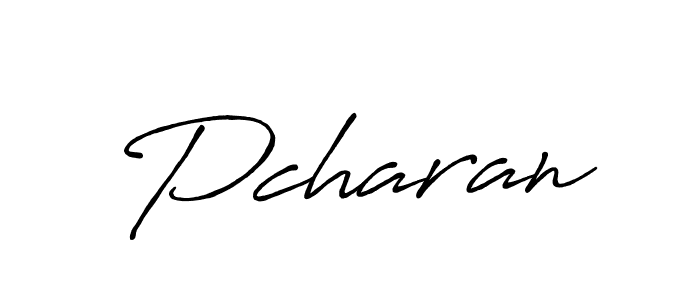 Design your own signature with our free online signature maker. With this signature software, you can create a handwritten (Antro_Vectra_Bolder) signature for name Pcharan. Pcharan signature style 7 images and pictures png