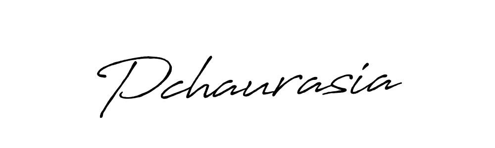 Make a beautiful signature design for name Pchaurasia. With this signature (Antro_Vectra_Bolder) style, you can create a handwritten signature for free. Pchaurasia signature style 7 images and pictures png