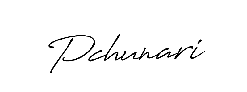 Create a beautiful signature design for name Pchunari. With this signature (Antro_Vectra_Bolder) fonts, you can make a handwritten signature for free. Pchunari signature style 7 images and pictures png