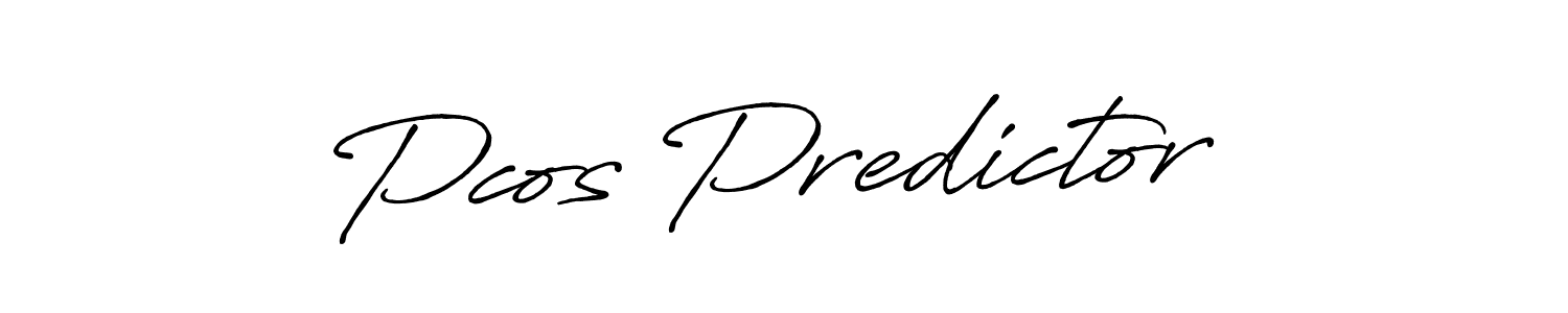 Once you've used our free online signature maker to create your best signature Antro_Vectra_Bolder style, it's time to enjoy all of the benefits that Pcos Predictor  name signing documents. Pcos Predictor  signature style 7 images and pictures png
