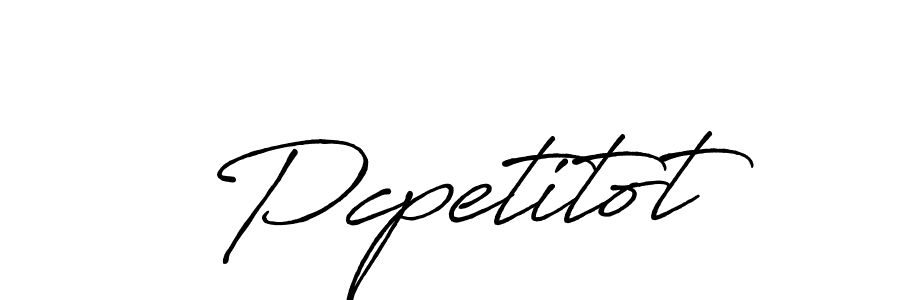 How to make Pcpetitot name signature. Use Antro_Vectra_Bolder style for creating short signs online. This is the latest handwritten sign. Pcpetitot signature style 7 images and pictures png