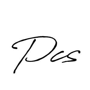 Similarly Antro_Vectra_Bolder is the best handwritten signature design. Signature creator online .You can use it as an online autograph creator for name Pcs. Pcs signature style 7 images and pictures png