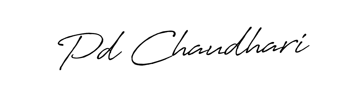 Design your own signature with our free online signature maker. With this signature software, you can create a handwritten (Antro_Vectra_Bolder) signature for name Pd Chaudhari. Pd Chaudhari signature style 7 images and pictures png