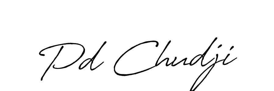 Pd Chudji stylish signature style. Best Handwritten Sign (Antro_Vectra_Bolder) for my name. Handwritten Signature Collection Ideas for my name Pd Chudji. Pd Chudji signature style 7 images and pictures png