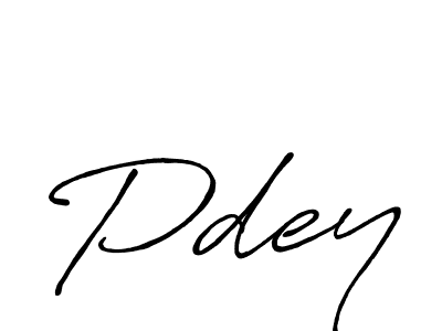 Also we have Pdey name is the best signature style. Create professional handwritten signature collection using Antro_Vectra_Bolder autograph style. Pdey signature style 7 images and pictures png