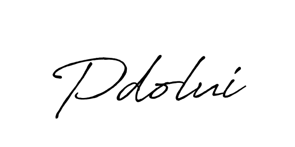 Make a beautiful signature design for name Pdolui. With this signature (Antro_Vectra_Bolder) style, you can create a handwritten signature for free. Pdolui signature style 7 images and pictures png