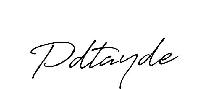 Create a beautiful signature design for name Pdtayde. With this signature (Antro_Vectra_Bolder) fonts, you can make a handwritten signature for free. Pdtayde signature style 7 images and pictures png