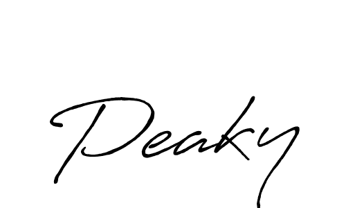 Peaky stylish signature style. Best Handwritten Sign (Antro_Vectra_Bolder) for my name. Handwritten Signature Collection Ideas for my name Peaky. Peaky signature style 7 images and pictures png