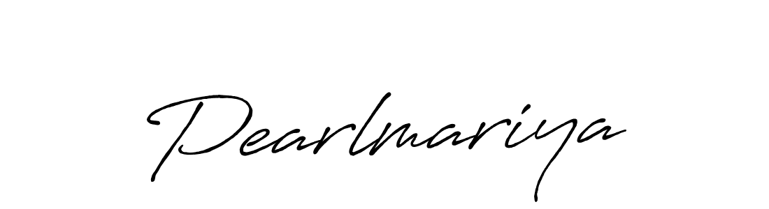 Use a signature maker to create a handwritten signature online. With this signature software, you can design (Antro_Vectra_Bolder) your own signature for name Pearlmariya. Pearlmariya signature style 7 images and pictures png