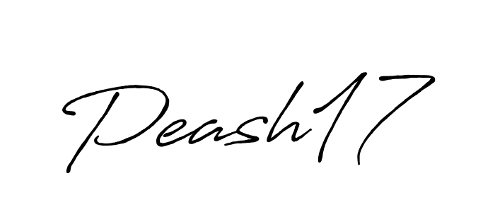 How to make Peash17 name signature. Use Antro_Vectra_Bolder style for creating short signs online. This is the latest handwritten sign. Peash17 signature style 7 images and pictures png