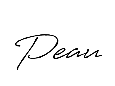 Make a beautiful signature design for name Peau. With this signature (Antro_Vectra_Bolder) style, you can create a handwritten signature for free. Peau signature style 7 images and pictures png