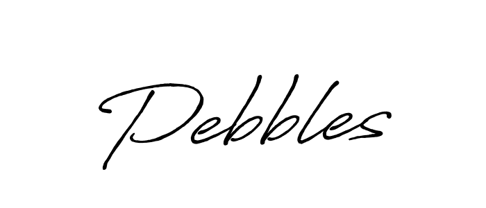 Make a beautiful signature design for name Pebbles. With this signature (Antro_Vectra_Bolder) style, you can create a handwritten signature for free. Pebbles signature style 7 images and pictures png