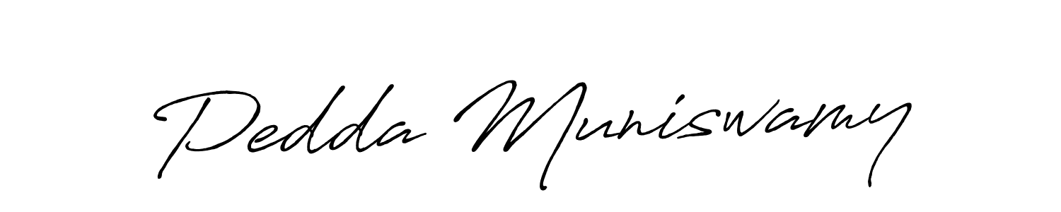 You should practise on your own different ways (Antro_Vectra_Bolder) to write your name (Pedda Muniswamy) in signature. don't let someone else do it for you. Pedda Muniswamy signature style 7 images and pictures png
