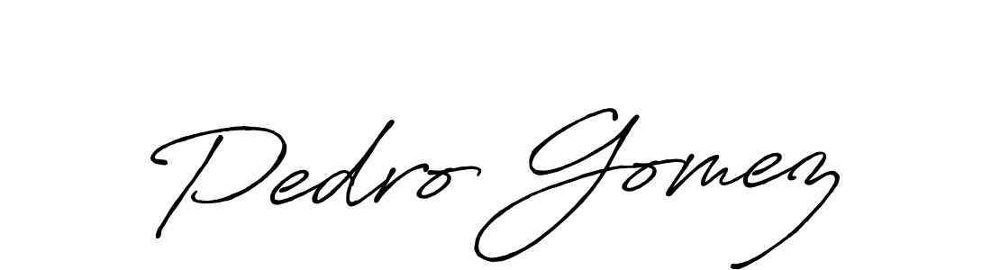 Create a beautiful signature design for name Pedro Gomez. With this signature (Antro_Vectra_Bolder) fonts, you can make a handwritten signature for free. Pedro Gomez signature style 7 images and pictures png