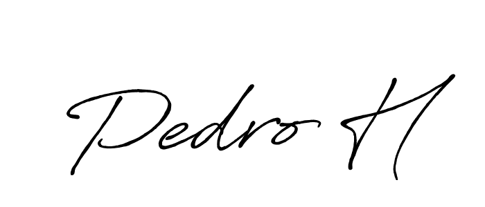 The best way (Antro_Vectra_Bolder) to make a short signature is to pick only two or three words in your name. The name Pedro H include a total of six letters. For converting this name. Pedro H signature style 7 images and pictures png