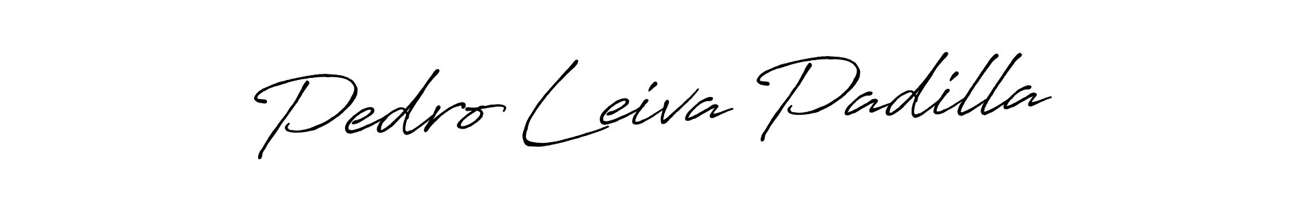 Make a beautiful signature design for name Pedro Leiva Padilla. With this signature (Antro_Vectra_Bolder) style, you can create a handwritten signature for free. Pedro Leiva Padilla signature style 7 images and pictures png