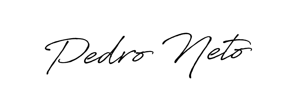 How to make Pedro Neto name signature. Use Antro_Vectra_Bolder style for creating short signs online. This is the latest handwritten sign. Pedro Neto signature style 7 images and pictures png